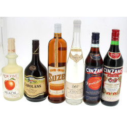 Lot de 6 B d'alcool : vieux Kirsch Bouqu