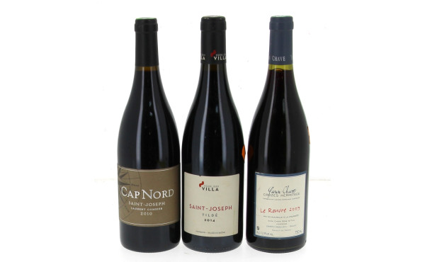 Lot de 3 bouteilles: - 1 B CROZES HERM