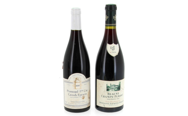 Lot de 2 bouteilles: - 1 B POMMARD 1er