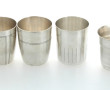 Lot de 6 timbales en métal argenté dont 