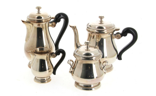 Service thé café en métal argenté anglai