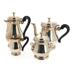 Service thé café en métal argenté anglai