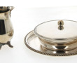 Lot de 3 pièces en métal argenté : pot c