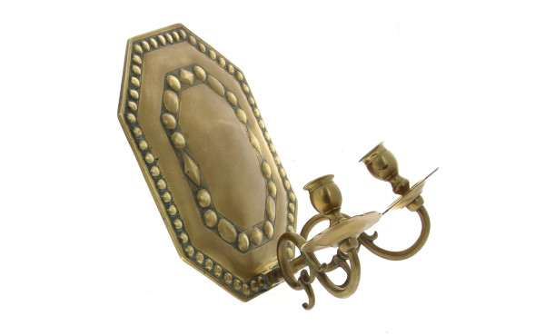 Applique en laiton à deux bras de lumièr