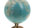 Globe éclairant, base bois clair, H 40,5