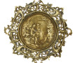 Coupe en laiton ou bronze doré, à décor 