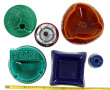 Lot de 6 cendriers publicitaires dont RI