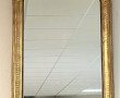 Miroir XIXème en bois et stuc doré, H 90