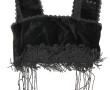 Elément de costume en velours noir riche