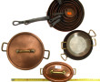 Lot de cuivres culinaires : 8 casseroles