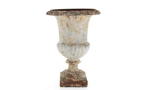 Vase de jardin en fonte forme Médicis, H
