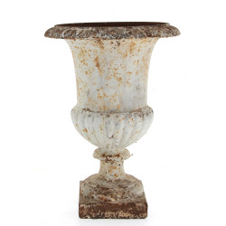 Vase de jardin en fonte forme Médicis, H