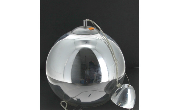Suspension boule style années 70 en verr