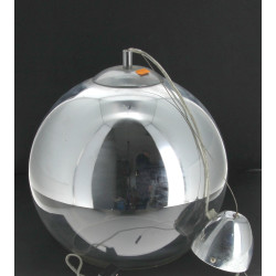 Suspension boule style années 70 en verr