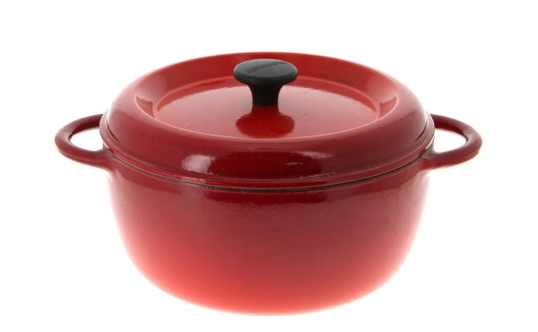 NOMAR - Cocotte rouge de forme ronde, ta