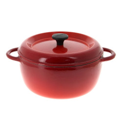 NOMAR - Cocotte rouge de forme ronde, ta