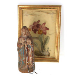 "Vierge à l'Enfant", sculpture en bois s