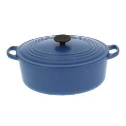 LE CREUSET - Cocotte bleue de forme oval