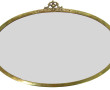 Miroir de forme ovale, entourage en lait