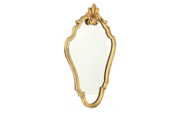 Miroir rocaille encadrement doré, H 60,5