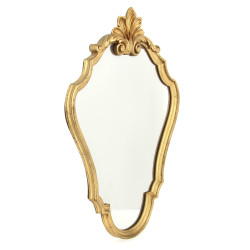 Miroir rocaille encadrement doré, H 60,5