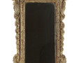 Miroir en bois sculpté patiné argent dan