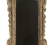 Miroir en bois sculpté patiné argent dan