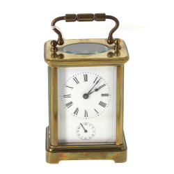 Pendule d'officier en laiton avec sa clé