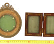 Lot de 2 porte-photos anciens, l'une à v