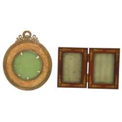 Lot de 2 porte-photos anciens, l'une à v