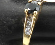 Bague en or jaune 18 cts, sertie d'un sa
