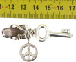 Lot de 3 pendentifs en argent forme "clé