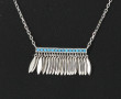 Collier en argent 925ème à décor de plum