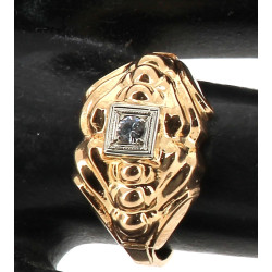 Bague ancienne en or jaune 18 carats, po