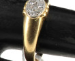 Bague en or jaune 18 carats, poinçon têt