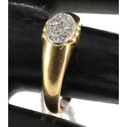 Bague en or jaune 18 carats, poinçon têt