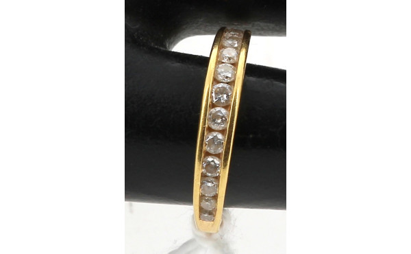 1/2 alliance en or jaune 18 carats, poin