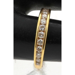 1/2 alliance en or jaune 18 carats, poin