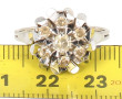 Bague en or gris 18 carats, poinçon tête