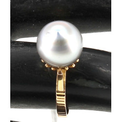 Bague en or jaune 18 cts, poinçon tête d