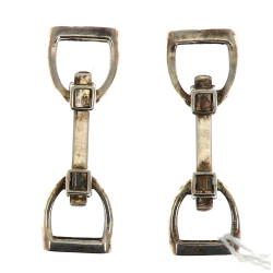 Paire de boutons de manchettes en argent