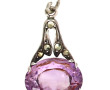 Pendentif ancien en argent, serti d'une 