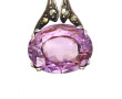 Pendentif ancien en argent, serti d'une 