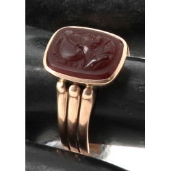 Bague homme en or jaune 9 carats, sertie