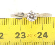 Bague style solitaire en or 18 cts, sert