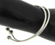 Paire de bracelets joncs ouverts en arge