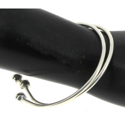 Paire de bracelets joncs ouverts en arge