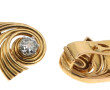 Paire de boucles d'oreilles en or jaune 
