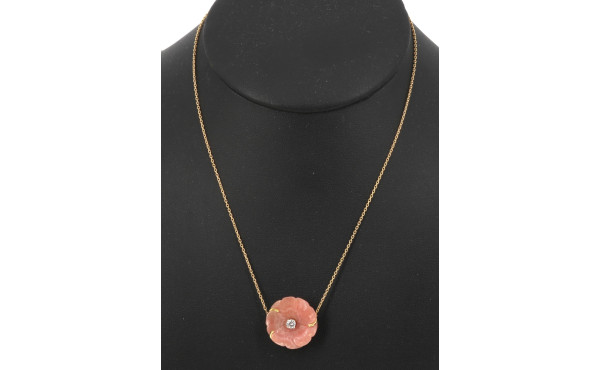 Collier en or jaune 18 carats, poinçon t