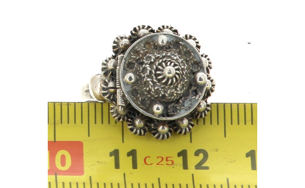 Bague ancienne ouvrante en argent travai